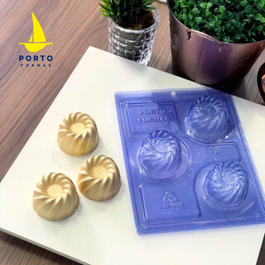 Forma De Chocolate - Forma De Chocolate Especial 3 Partes - Bolinho Vulcão - PF89